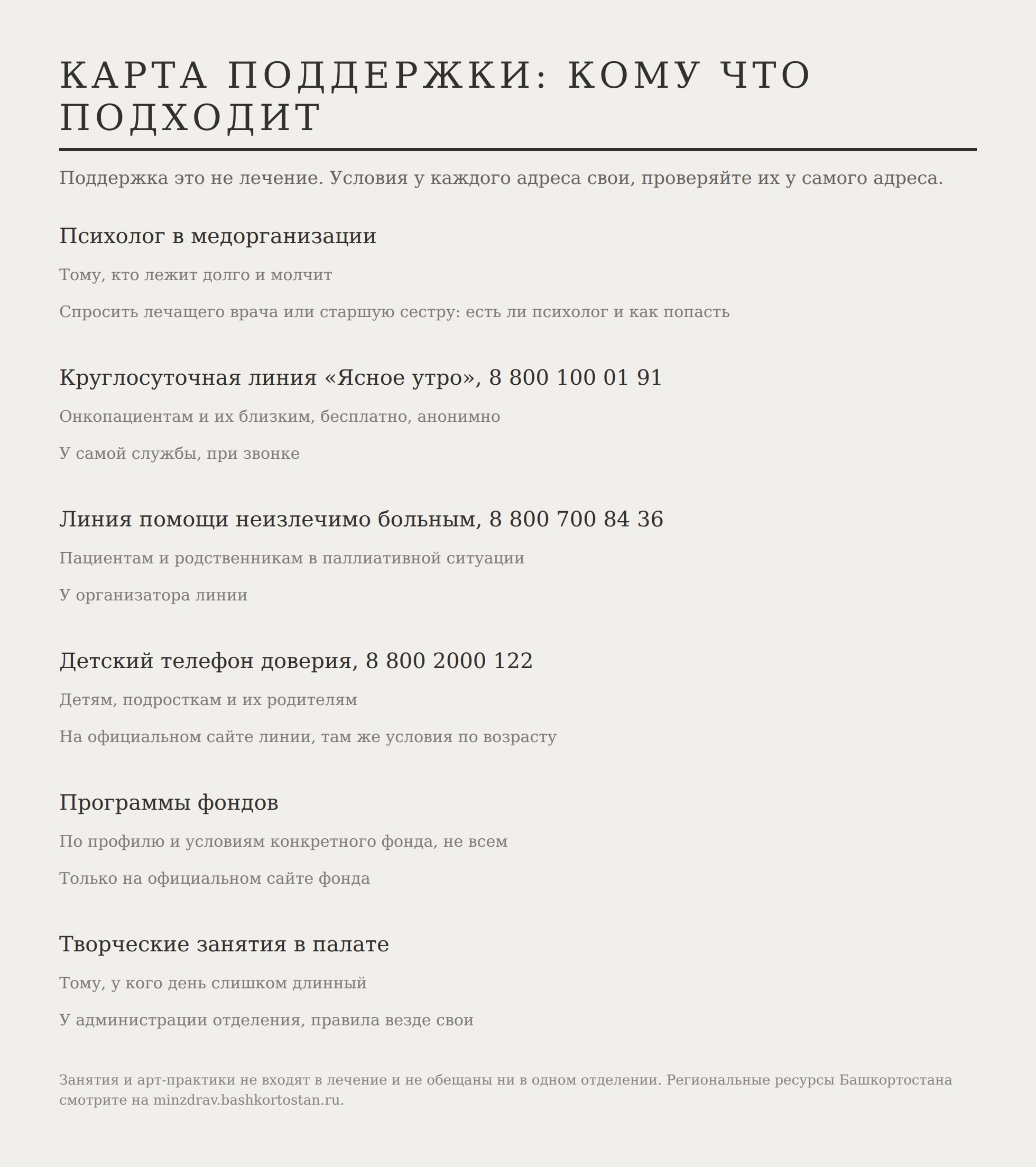 Слишком тихая палата: психолог в больнице и карандаш в тумбочке